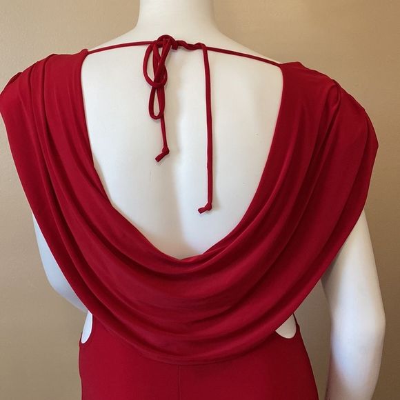 NWT Fashion Nova Deep Cowl Neck Red Mini Dress - Size XL - Picture 12 of 16